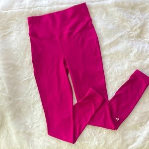 lululemon wunder under contour fit high rise tight in magenta purple